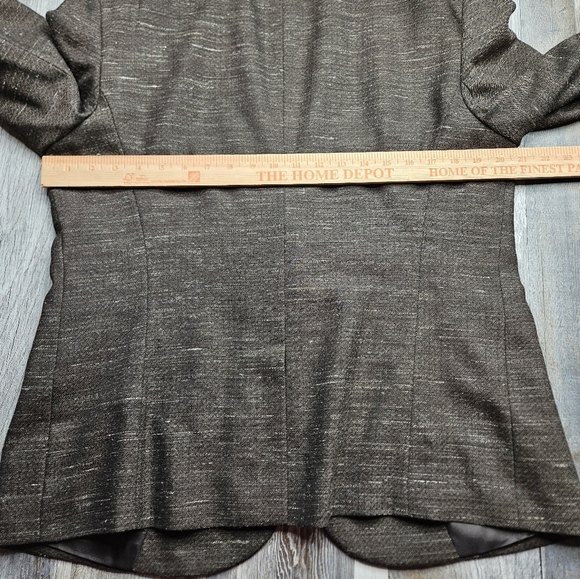 Lafayette 148 Wool Hemp Blend Blazer Size 14 Brown - Picture 12 of 15